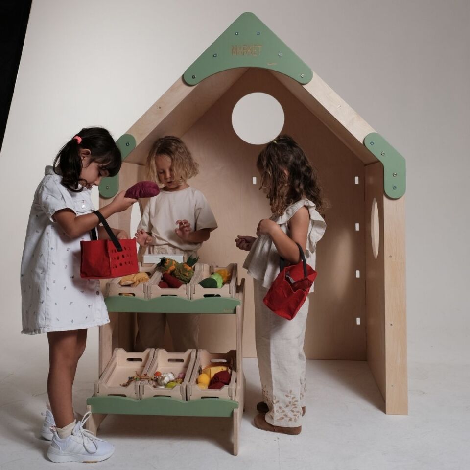 MAPLE Ahşap Meslek Evi | Manavlı Çocuk Oyun Alanı