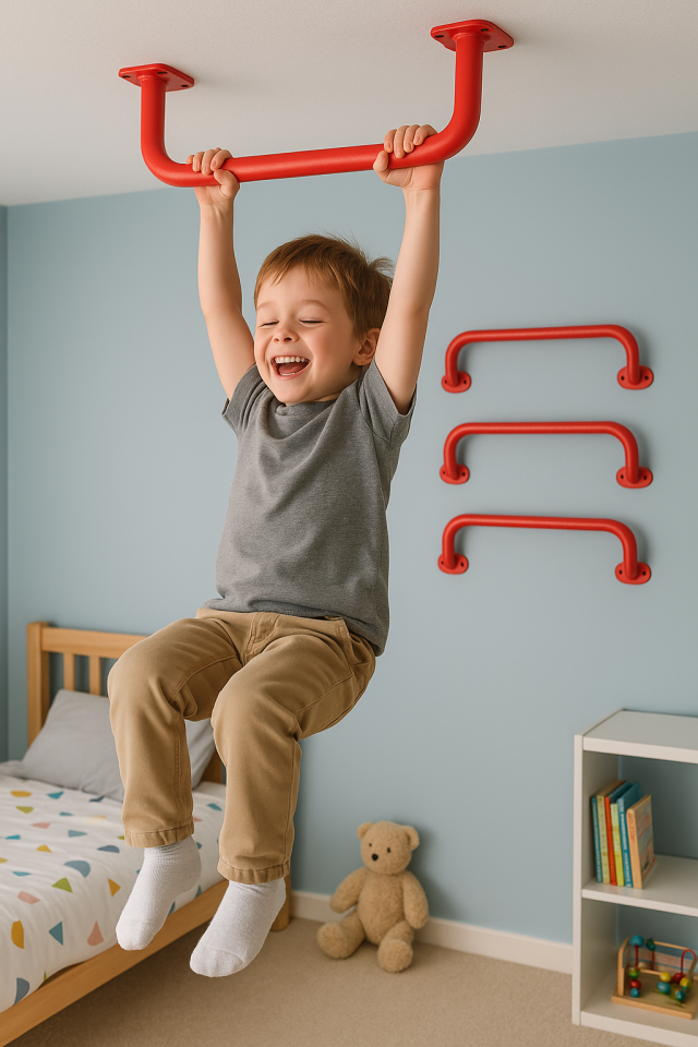BAUMFEE ÇOCUK TIRMANMA BARI ,MONKEY BAR (60cm) Kırmızı