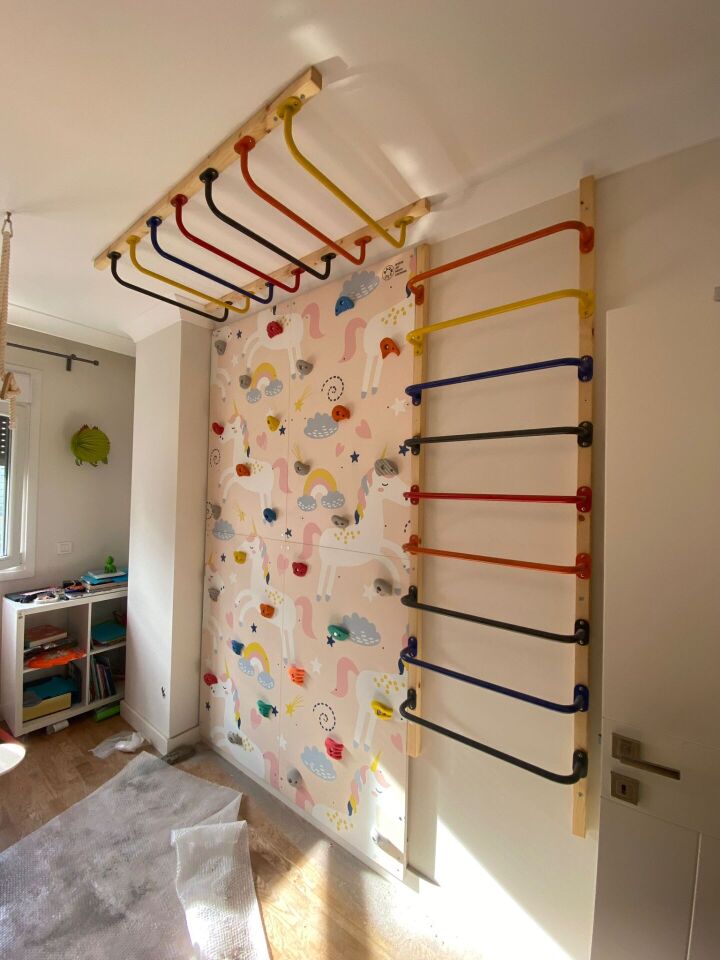UNİCORNLU TIRMANMA DUVARI (tırmanma demirleri dahil değildir) 3LÜ TIRMANMA DUVARI(60CM EN-180CM BOY)