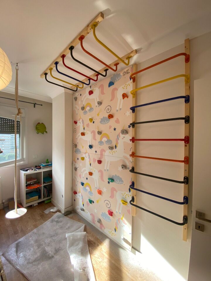 UNİCORNLU TIRMANMA DUVARI (tırmanma demirleri dahil değildir) 3LÜ TIRMANMA DUVARI(60CM EN-180CM BOY)
