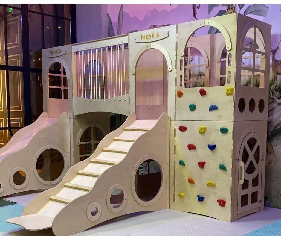 DAPHNE 6'lı Ahşap Oyun Parkı | Montessori Oyun Alanı