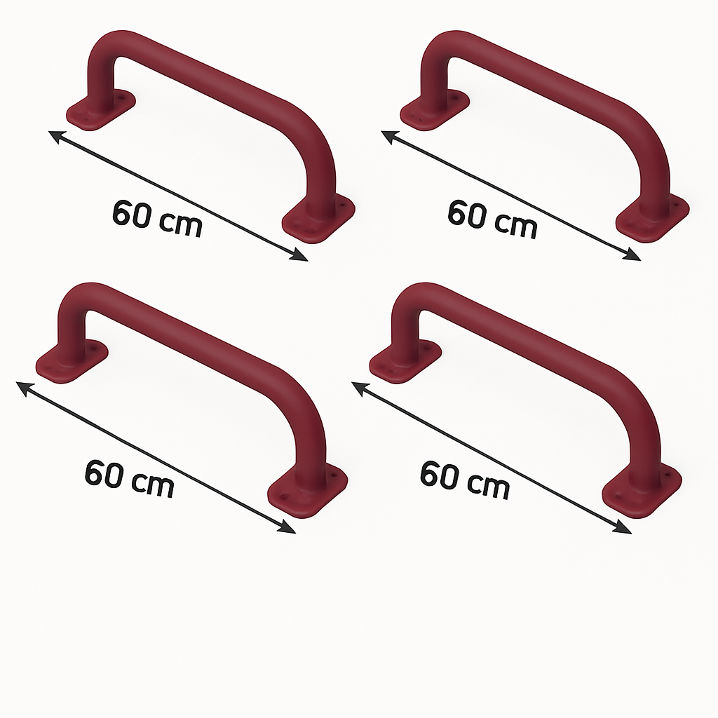 Baumfee 4lü Tırmanma Demiri ,Monkey Bar Seti bordo