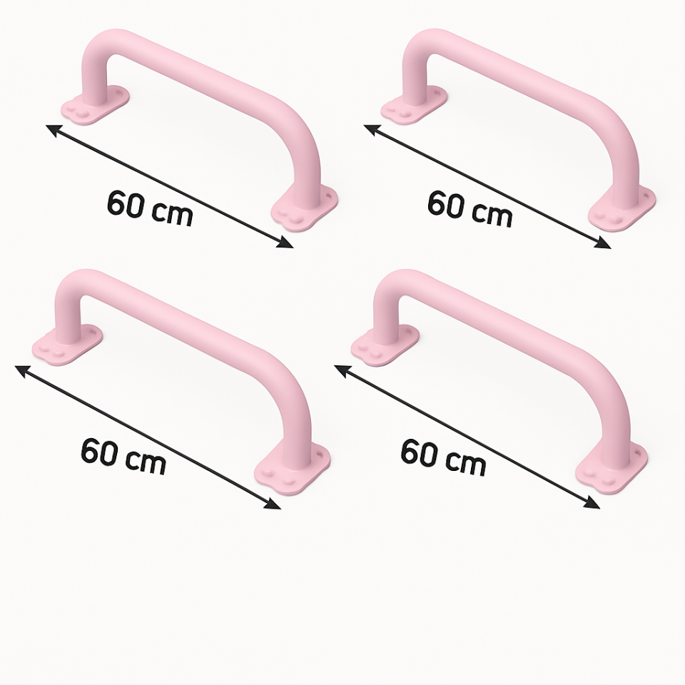 Baumfee 4lü Tırmanma Demiri ,Monkey Bar Seti pastel pembe