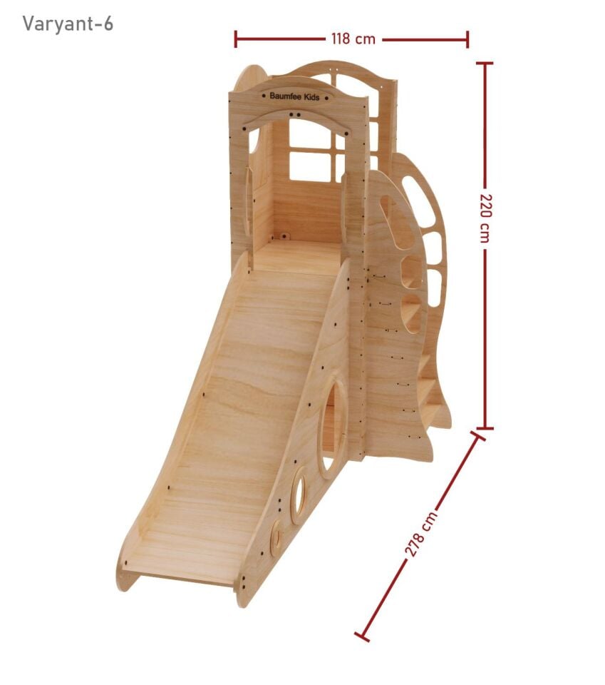 LINDEN 3'lü Ahşap Oyun Parkı | Montessori Oyun Alanı