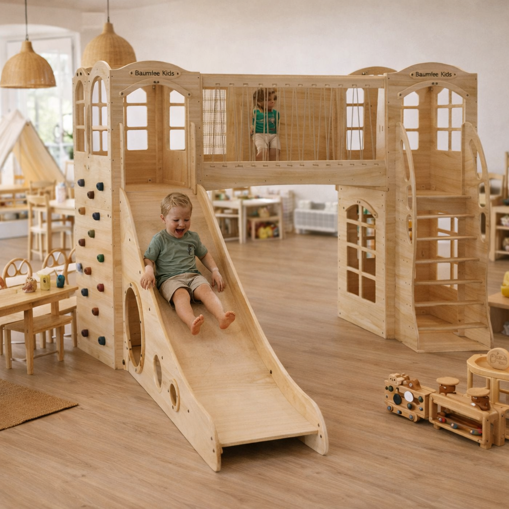 CYPRESS 5'li Ahşap Oyun Parkı | Montessori Oyun Alanı