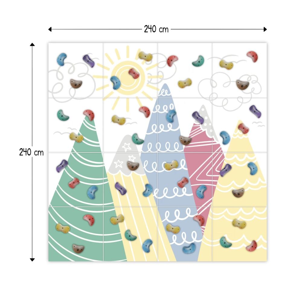 SOFT DAĞ TEMALI TIRMANMA DUVARI 240 CM *240 CM