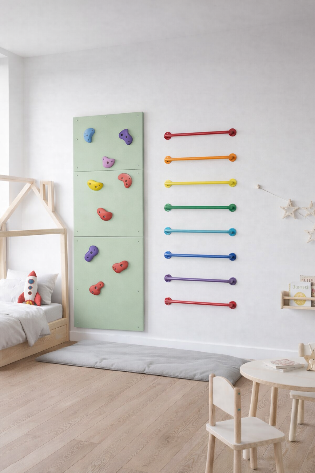 Baumfee  Tırmanma Duvarı - Pastel Yeşil Renkli Parkur (120cm*180cm)