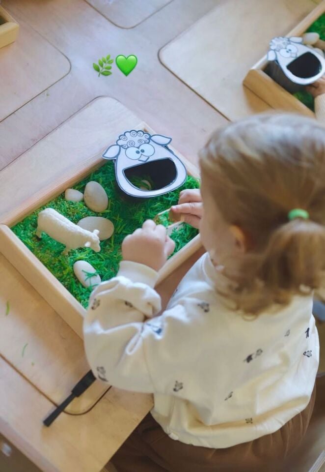 BAUMFEE Montessori Ahşap Sunum Tepsisi 20×30 cm – Kişiye Özel