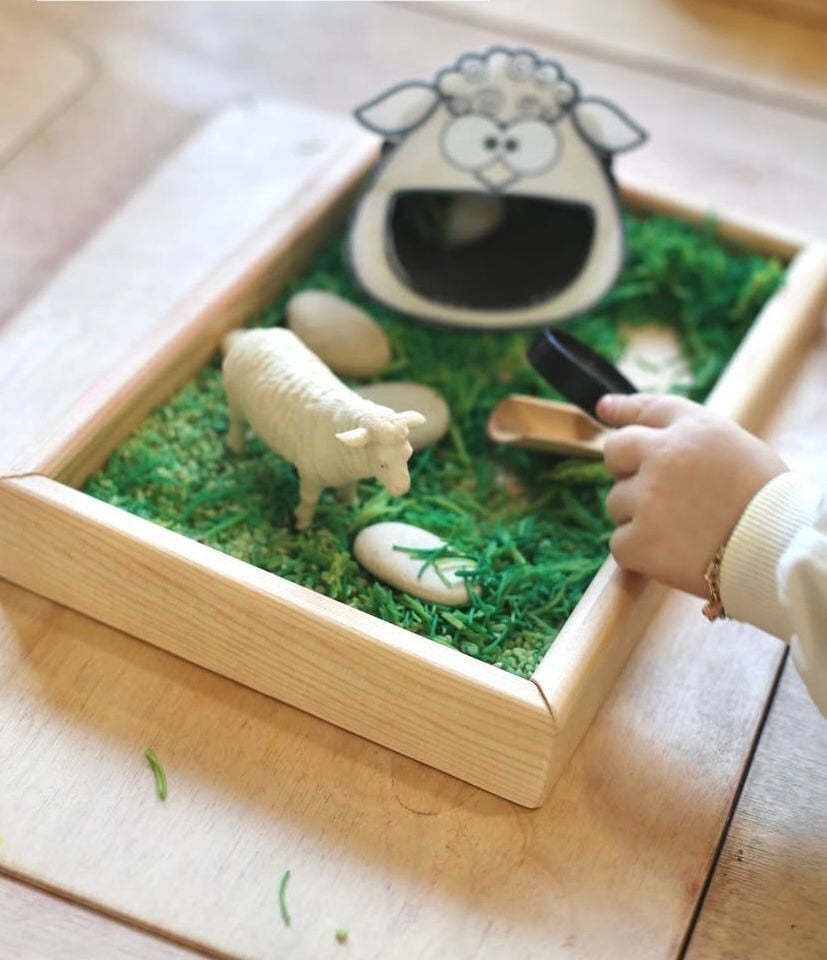 BAUMFEE Montessori Ahşap Sunum Tepsisi 20×30 cm – Kişiye Özel