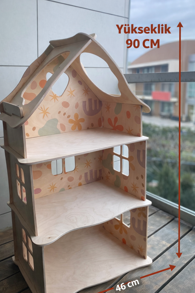 Baumfee Magnolia 3 Katlı Ahşap Oyun Evi – Montessori Çocuk Oyun Evi