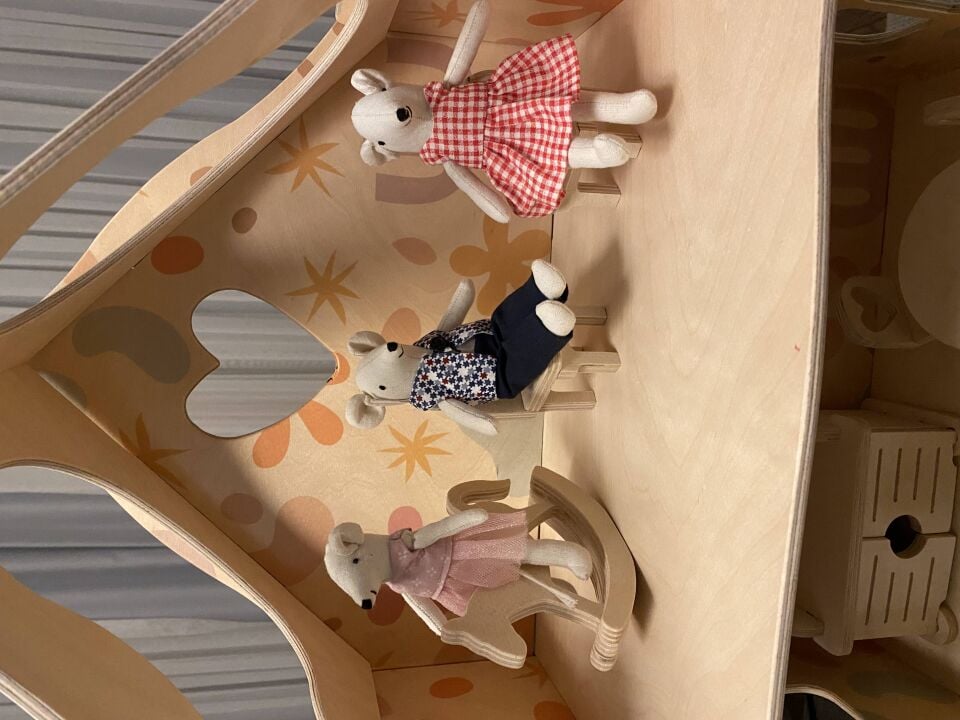 Baumfee Magnolia 3 Katlı Ahşap Oyun Evi – Montessori Çocuk Oyun Evi