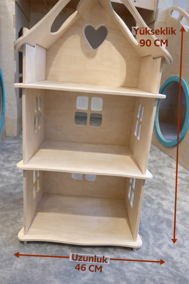 Baumfee Daisy 3 Katlı Ahşap Oyun Evi – Montessori Çocuk Oyun Evi